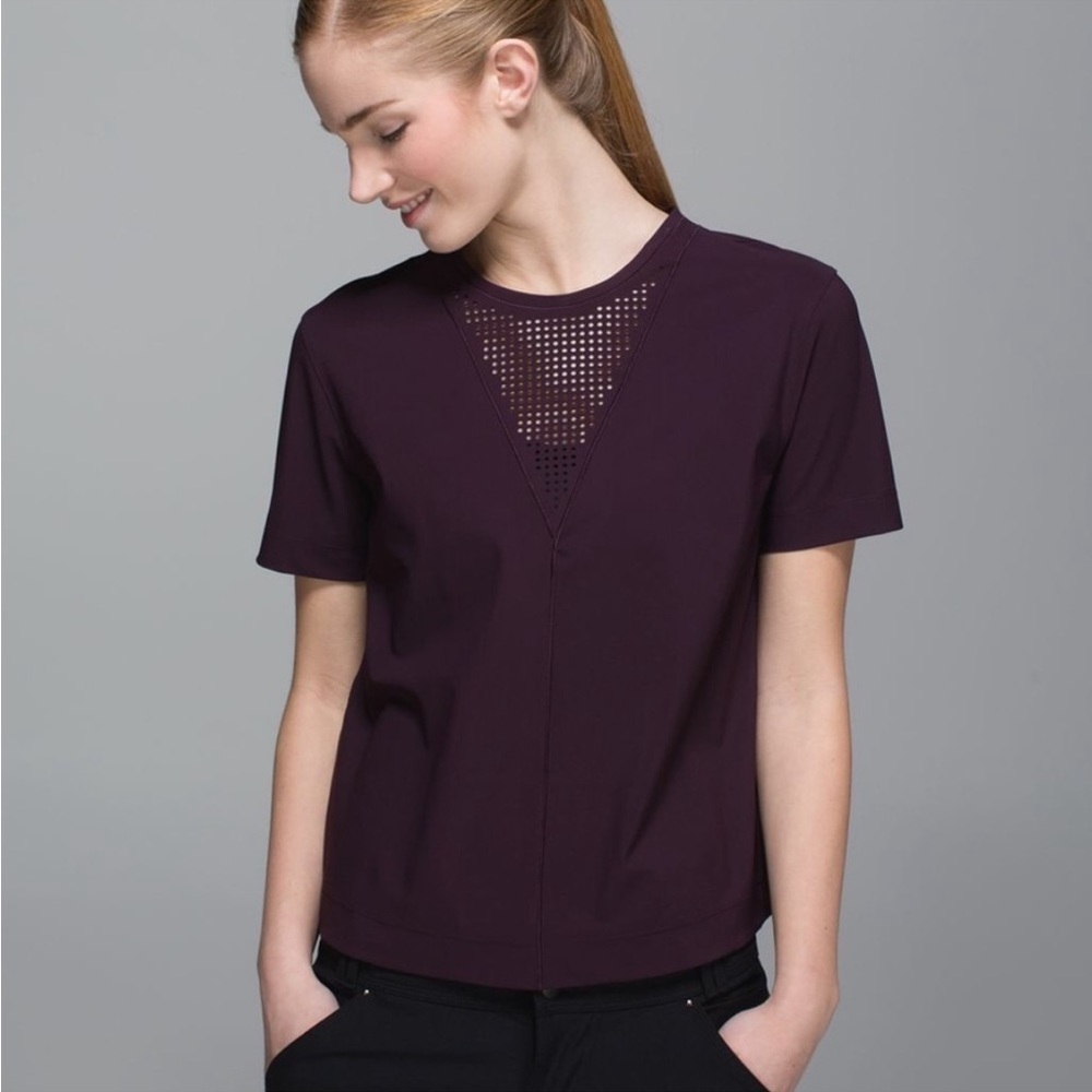 Lululemon Perfectly Perfed Tee Black Cherry